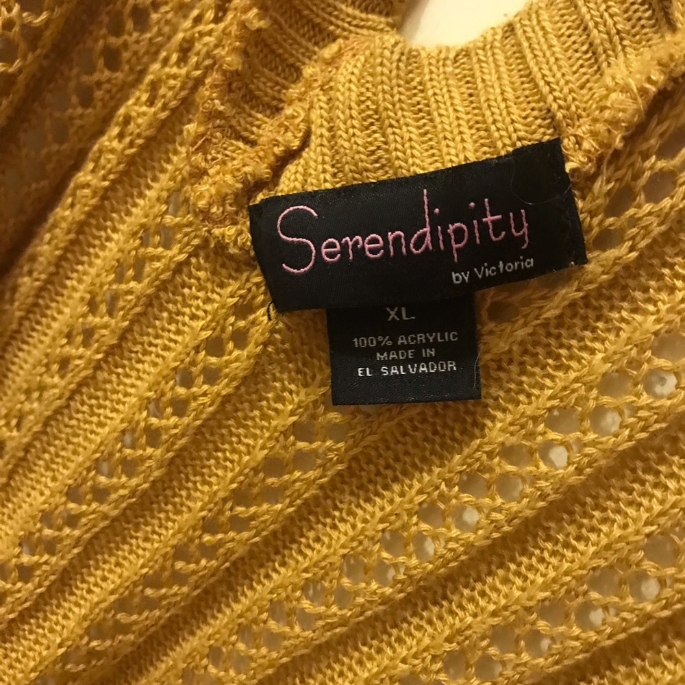 XL yellow cardigan
